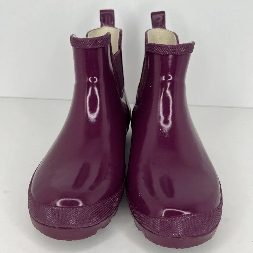 GARDENLINE Grape Waterproof Pull-On Womens Size 6 Rubber Rain/Gardening Boots